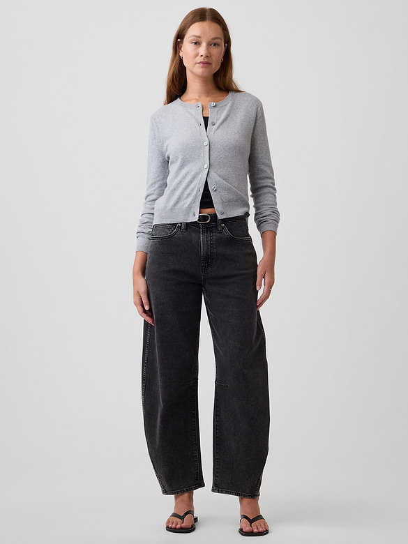 High Rise Barrel Jeans