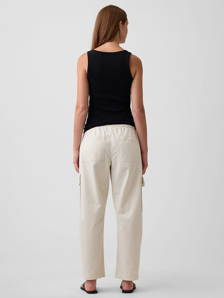 Image number 4 showing, Mid Rise Pull-On Barrel Khakis