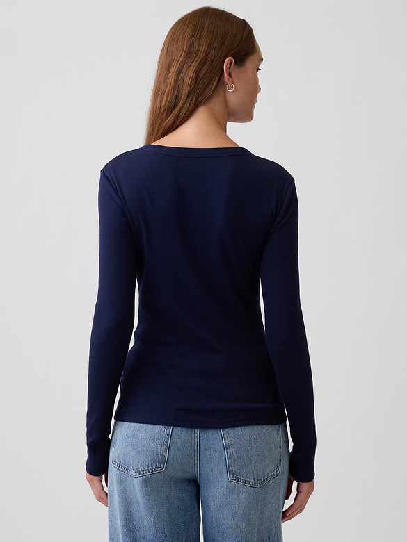 Modern Ribbed Crewneck T-Shirt
