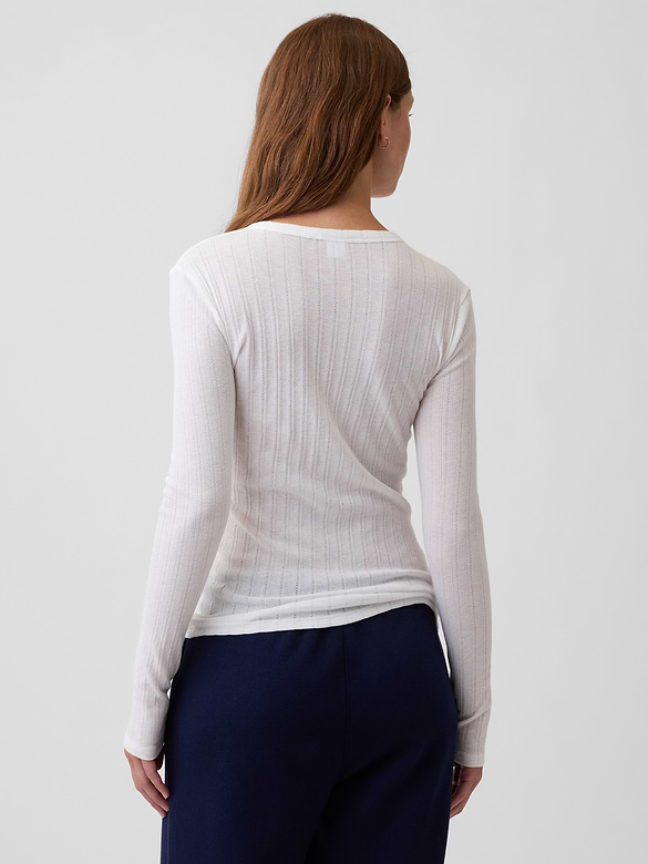 Essential Ribbed Pointelle T-Shirt