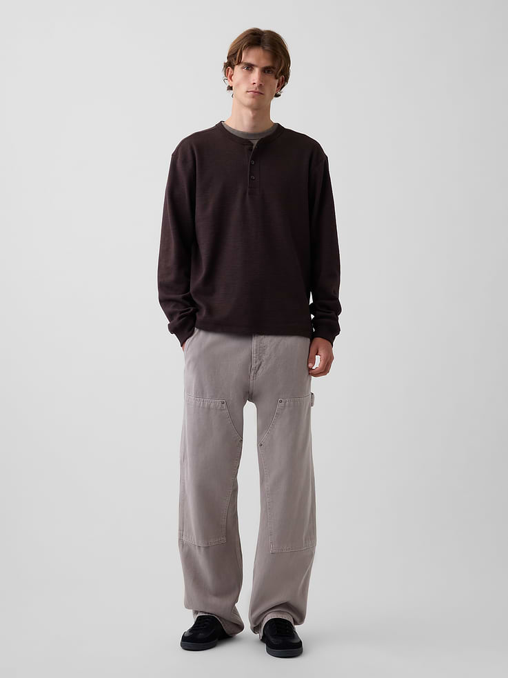 Image 2 of 5, Relaxed Henley T-Shirt