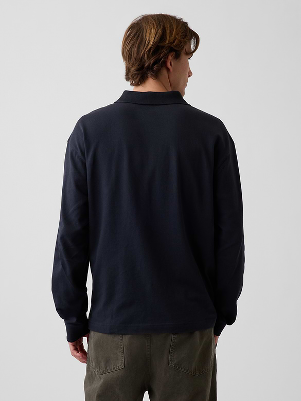 Oversized Pique Polo Shirt