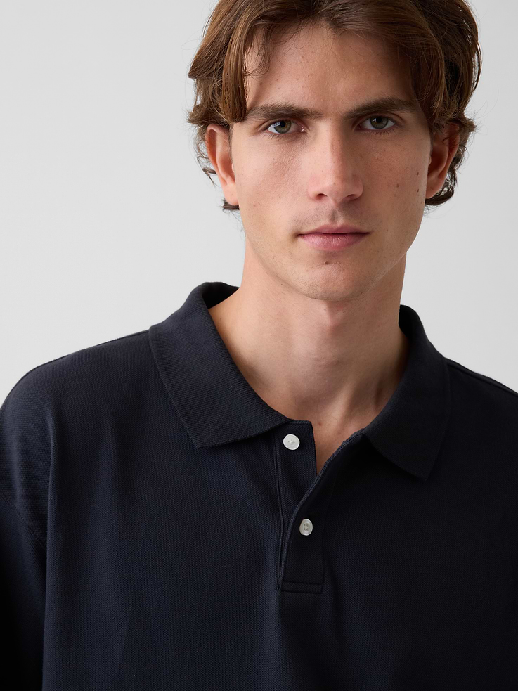 Image number 4 showing, Oversized Pique Polo Shirt