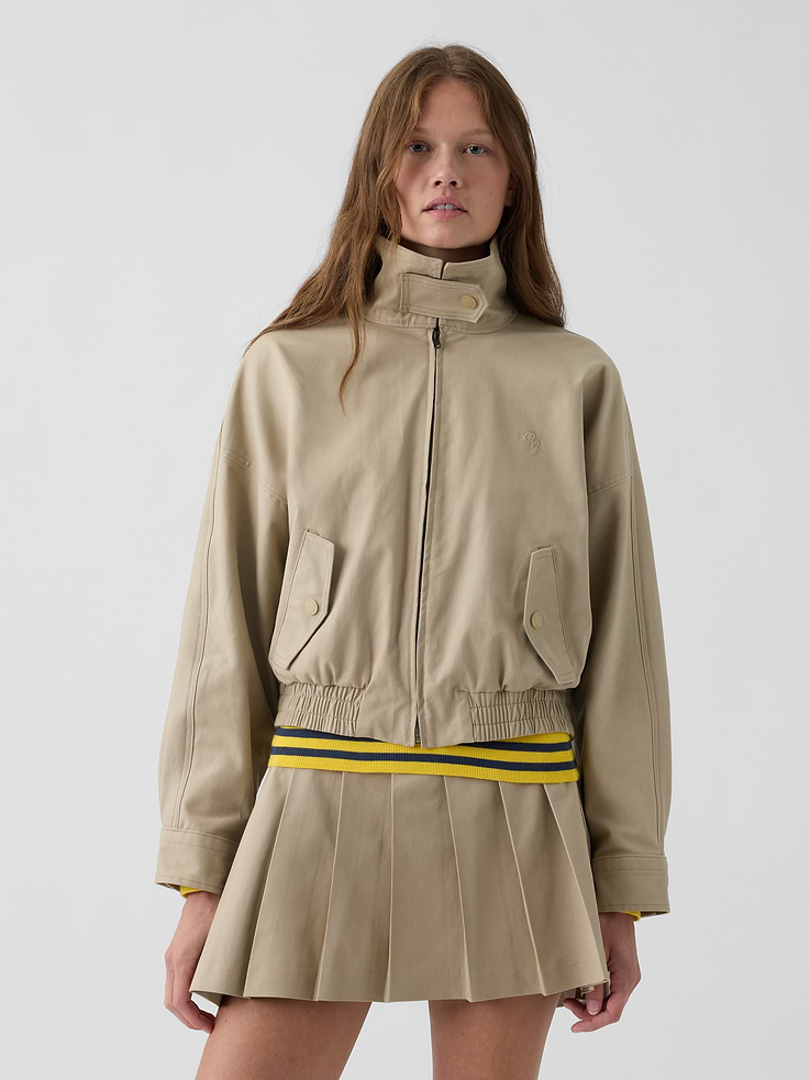 Image number 1 showing, Gap × Malbon Twill Bomber Jacket