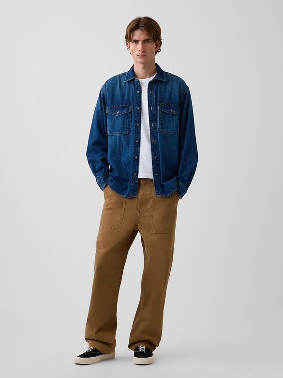 Herringbone '90s Loose Pants