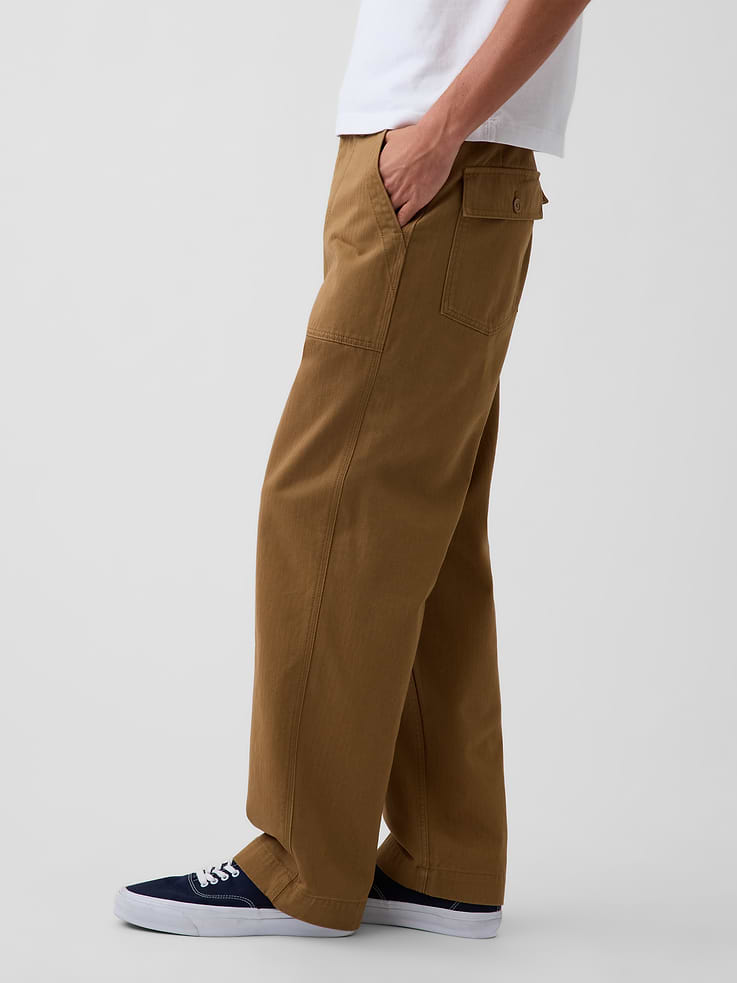 L'image numéro 3 présente Pantalon coupe ample années 1990 à chevrons