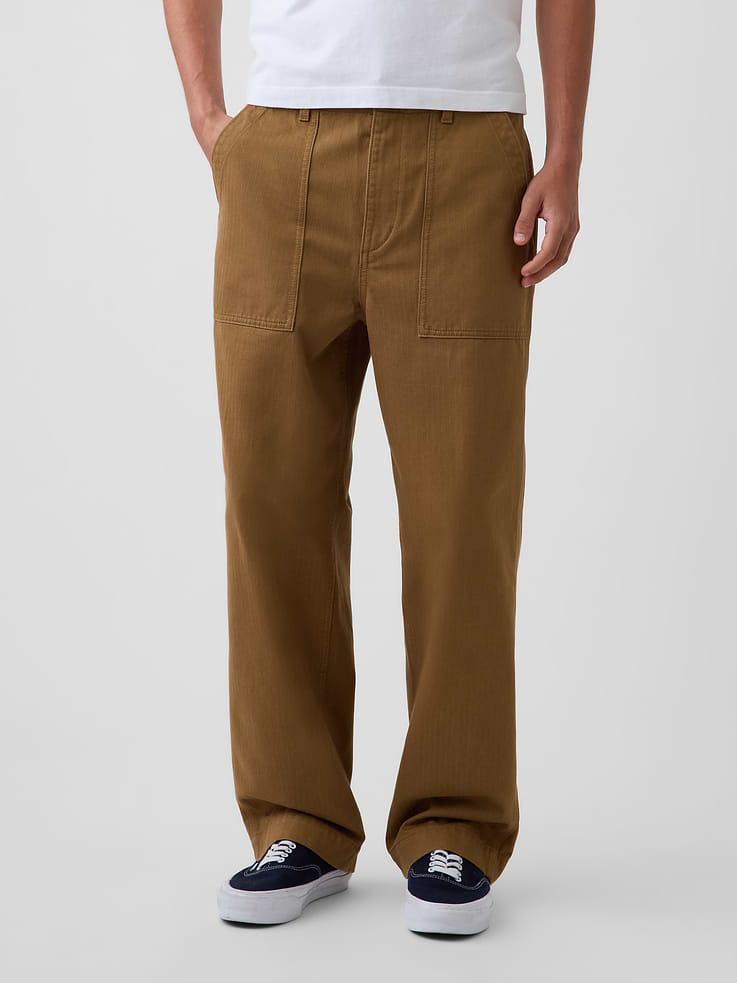 L'image numéro 2 présente Pantalon coupe ample années 1990 à chevrons