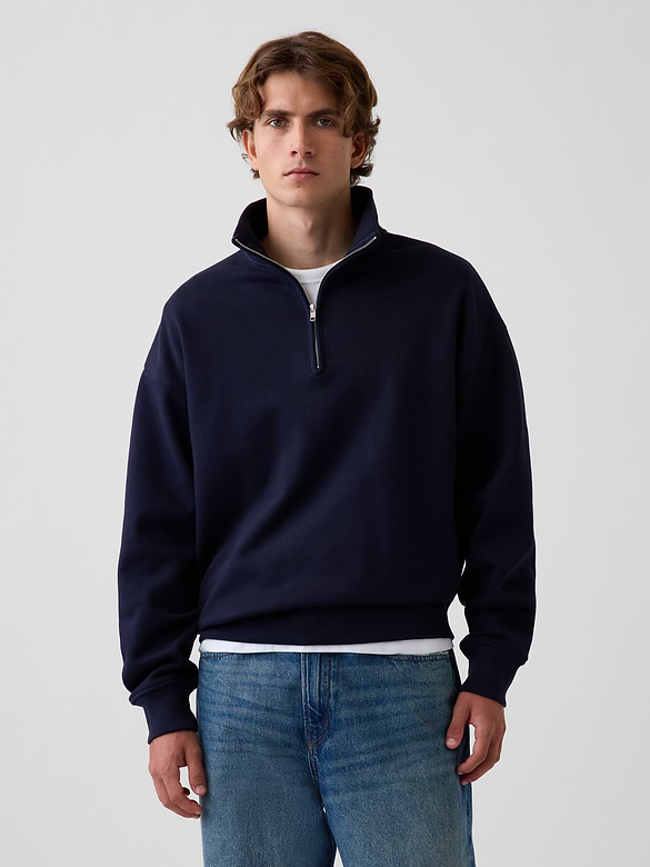 Heavyweight Oversized Quarter-Zip Pullover