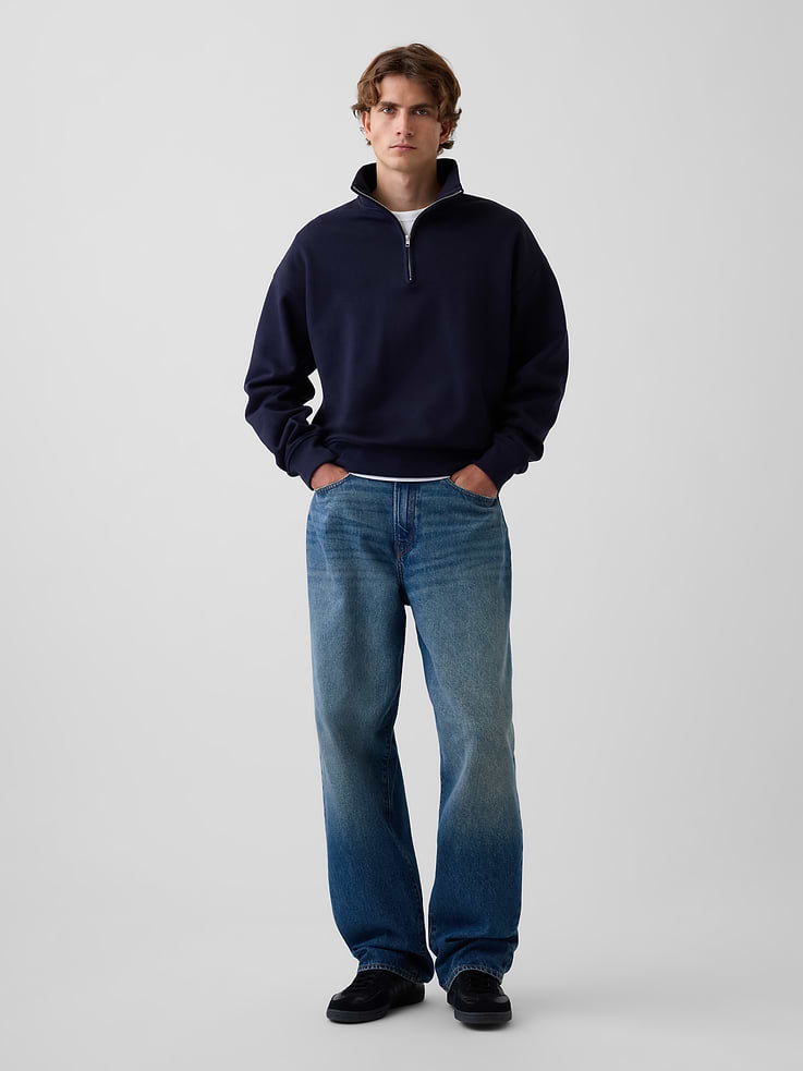 Image number 2 showing, Heavyweight Oversized Quarter-Zip Pullover
