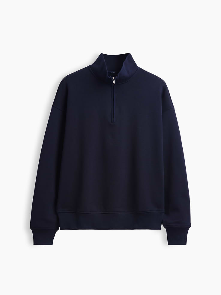 Image number 6 showing, Heavyweight Oversized Quarter-Zip Pullover
