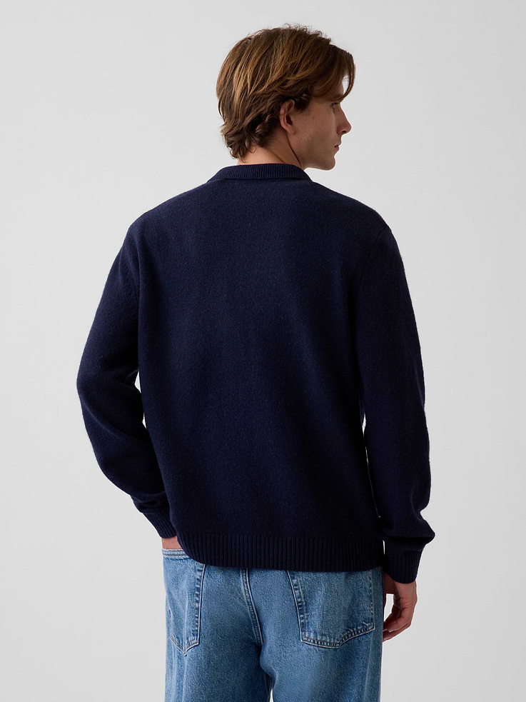 Image number 3 showing, Relaxed Polo Cardigan Sweater