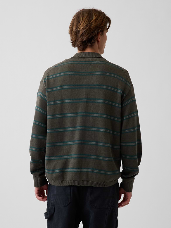 Relaxed Polo Sweater
