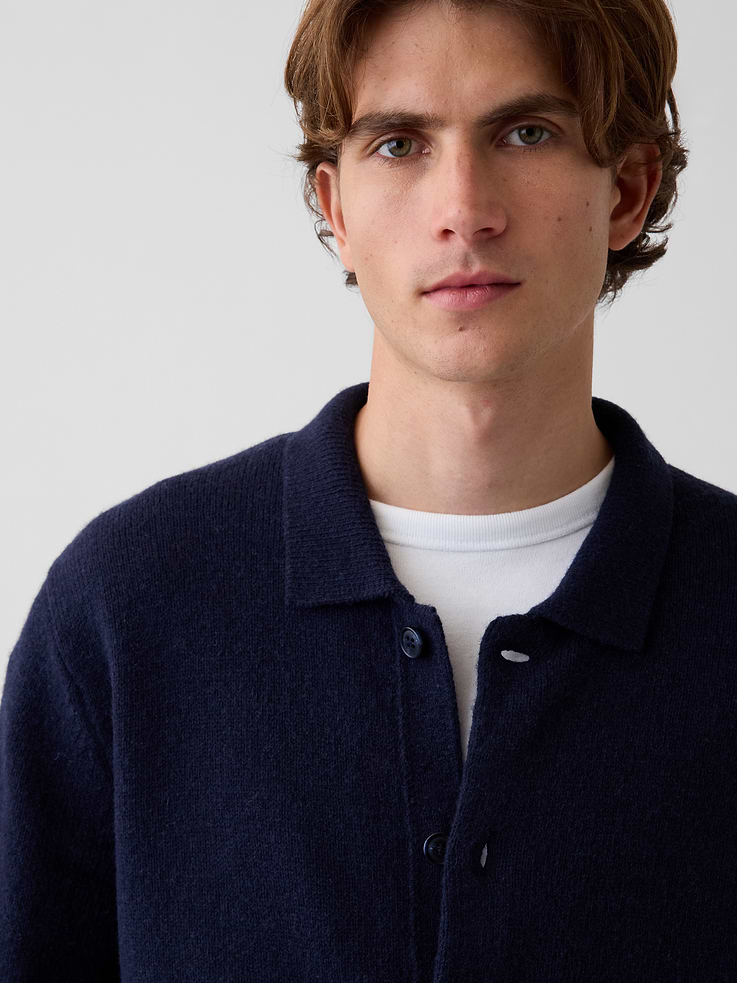 Image number 4 showing, Relaxed Polo Cardigan Sweater