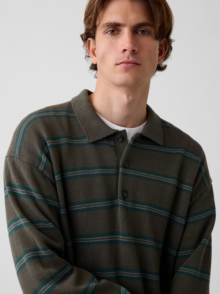 Image number 4 showing, Relaxed Polo Sweater