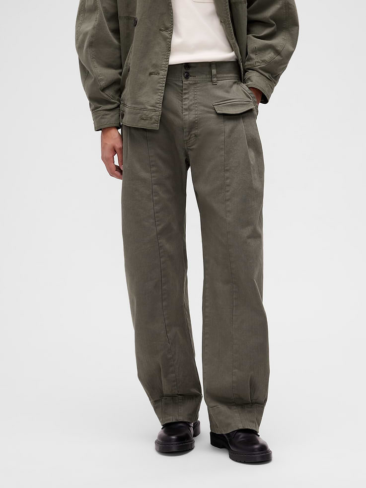 Image number 2 showing, GapStudio Herringbone Baggy Pants