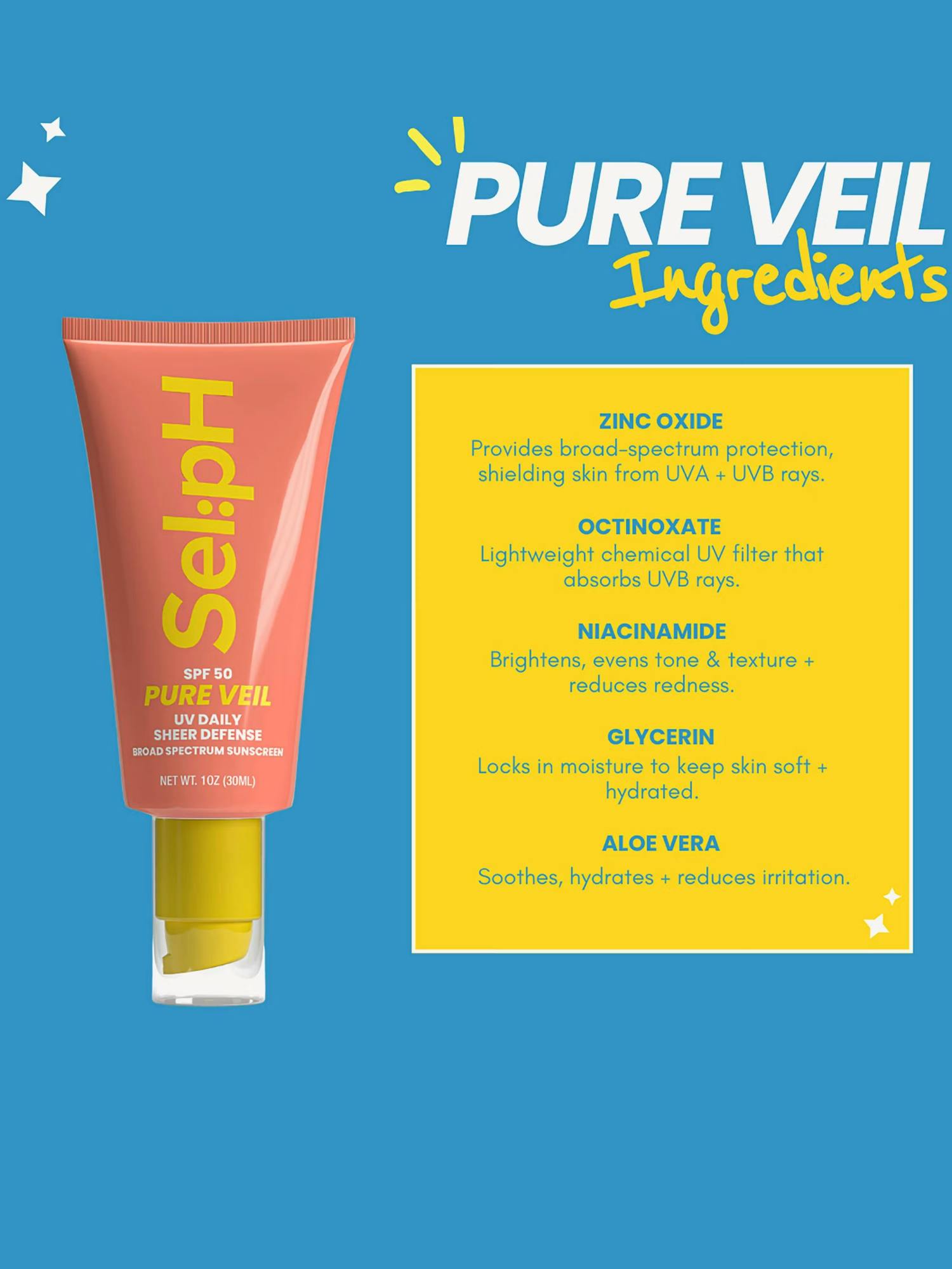 Image number 2 showing, Selph Pure Veil Spf 50 Sheer Tinted Sunscreen