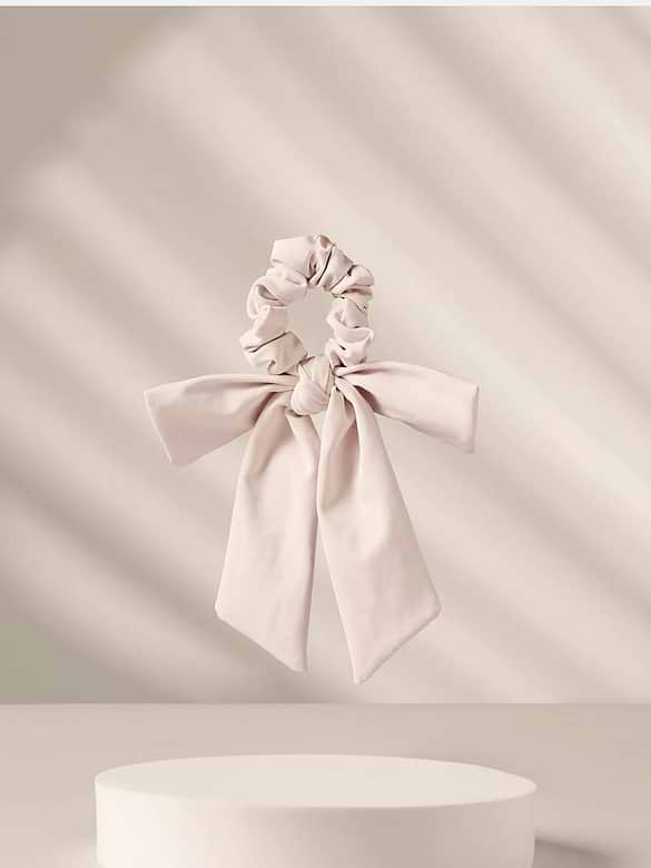 The Hair Edit Goddess Ribbon Bow Scrunchie