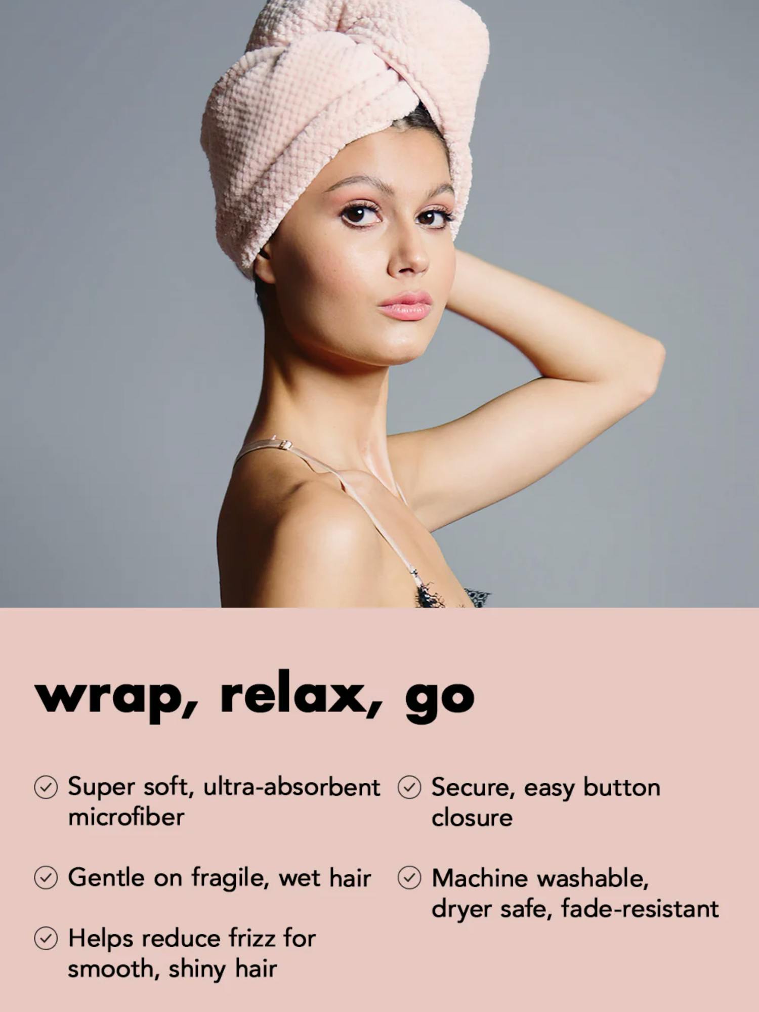 Image 3 of 5, The Hair Edit Quick Dry Microfiber Hair Wrap