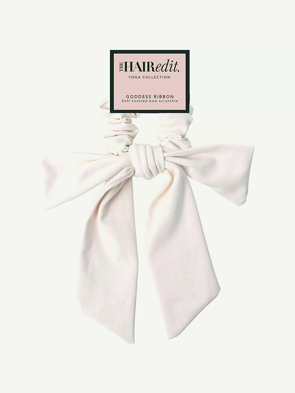 The Hair Edit Goddess Ribbon Bow Scrunchie