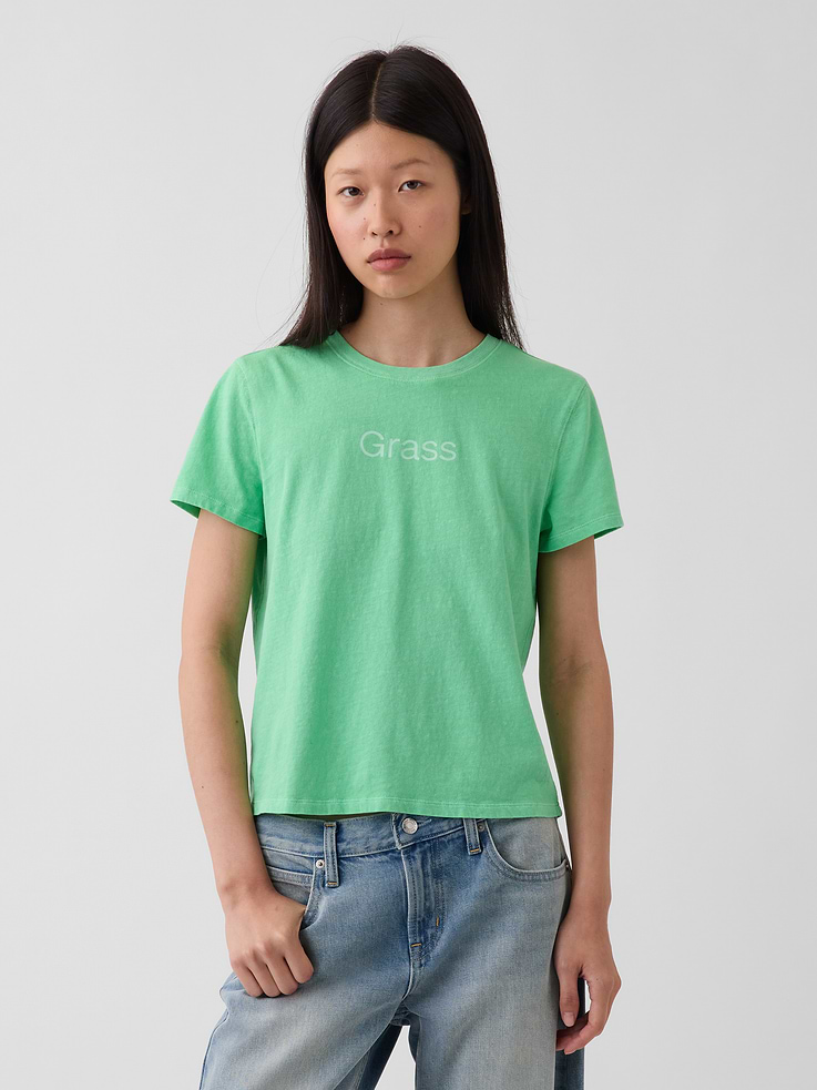 Image number 1 showing, 100% Cotton Authentic Shrunken Graphic T-Shirt
