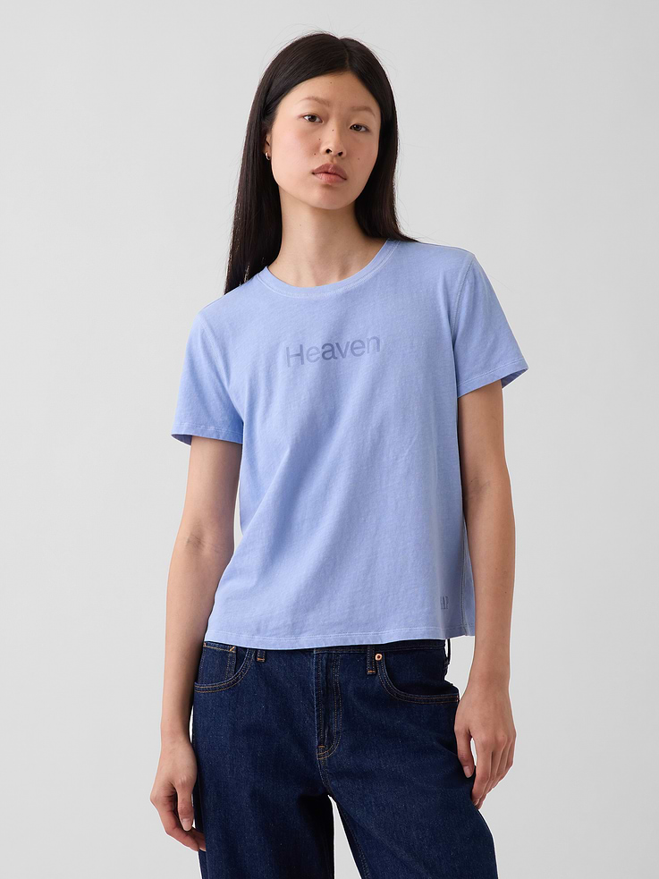 Image number 1 showing, 100% Cotton Authentic Shrunken Graphic T-Shirt