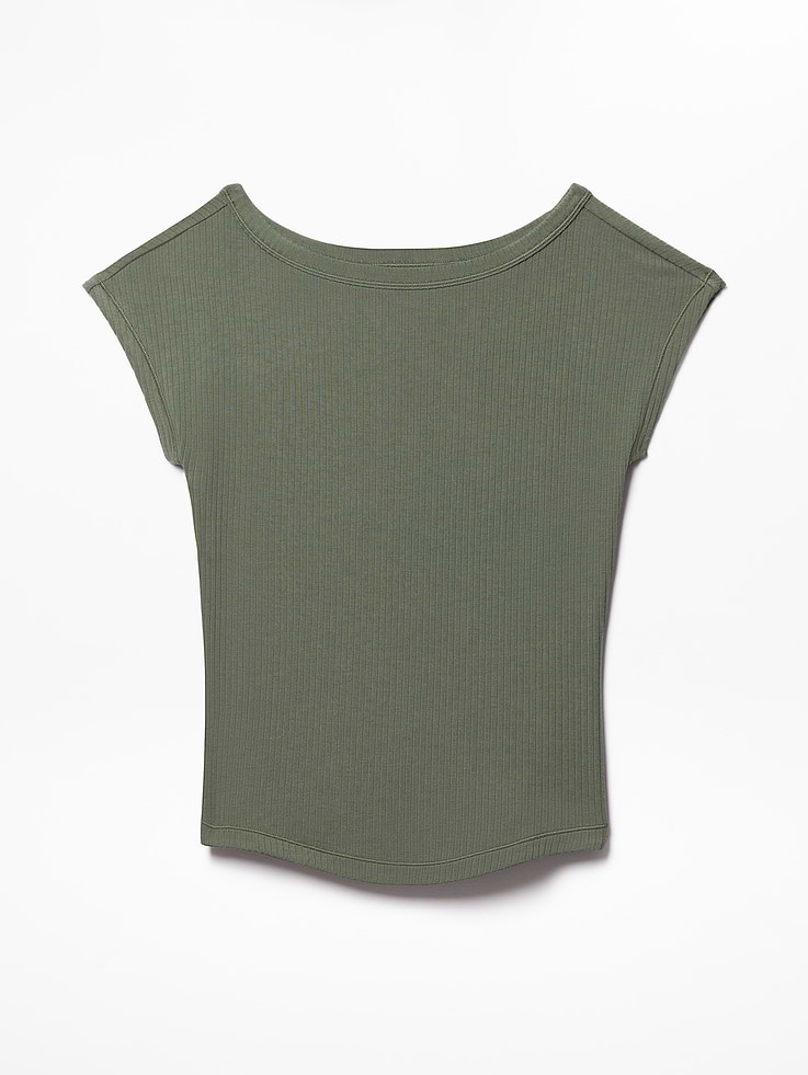 Image number 7 showing, Perfect Rib Boatneck Tee