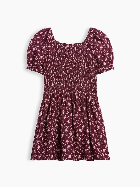 Kids Smocked Puff Sleeve Dress