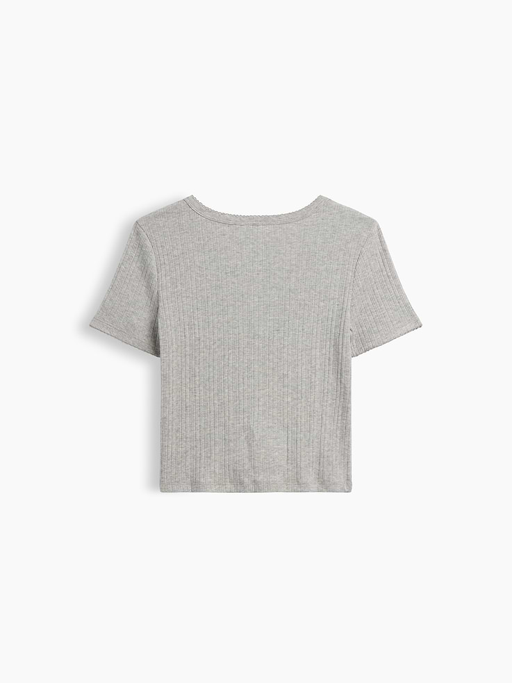 Image number 3 showing, Kids Ribbed Button-Front Top