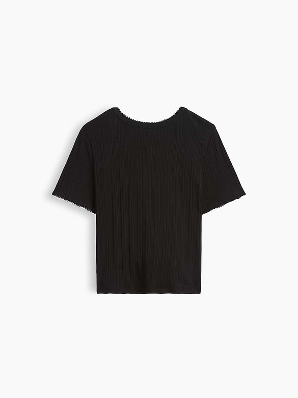 Kids Ribbed Button-Front Top