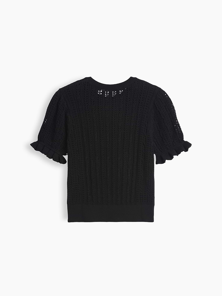 Image number 3 showing, Kids Relaxed Puff Sleeve Sweater