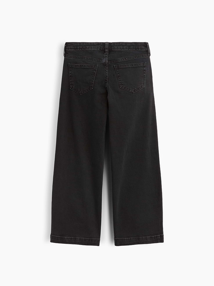 Image number 3 showing, Kids High Rise Wide-Leg Ankle Jeans