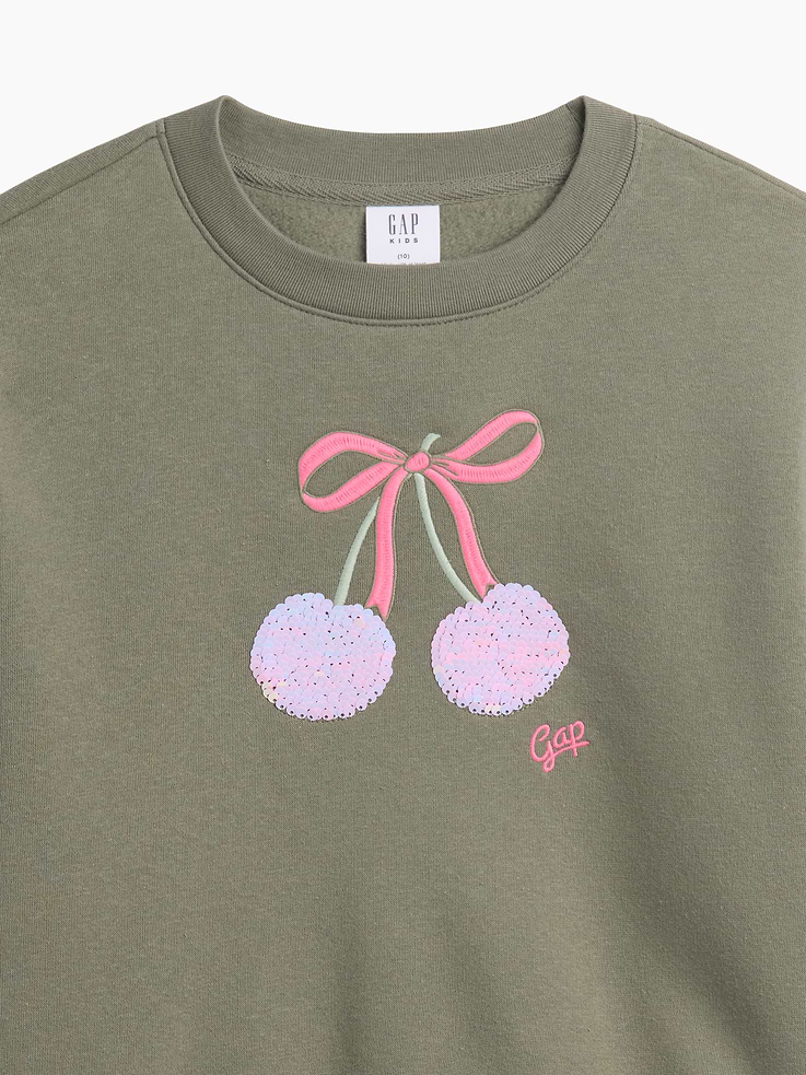 Image number 2 showing, Kids Relaxed Wedge Crewneck Sweatshirt