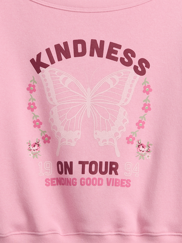 Kids Relaxed Crewneck Graphic Sweatshirt