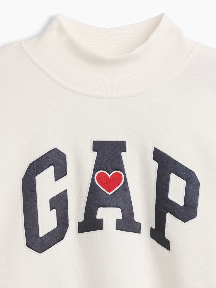 Image number 2 showing, Kids Oversized Mockneck Logo Sweatshirt