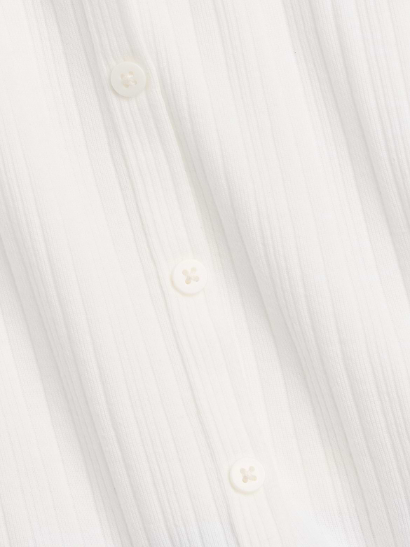 Kids Ribbed Button-Front Top