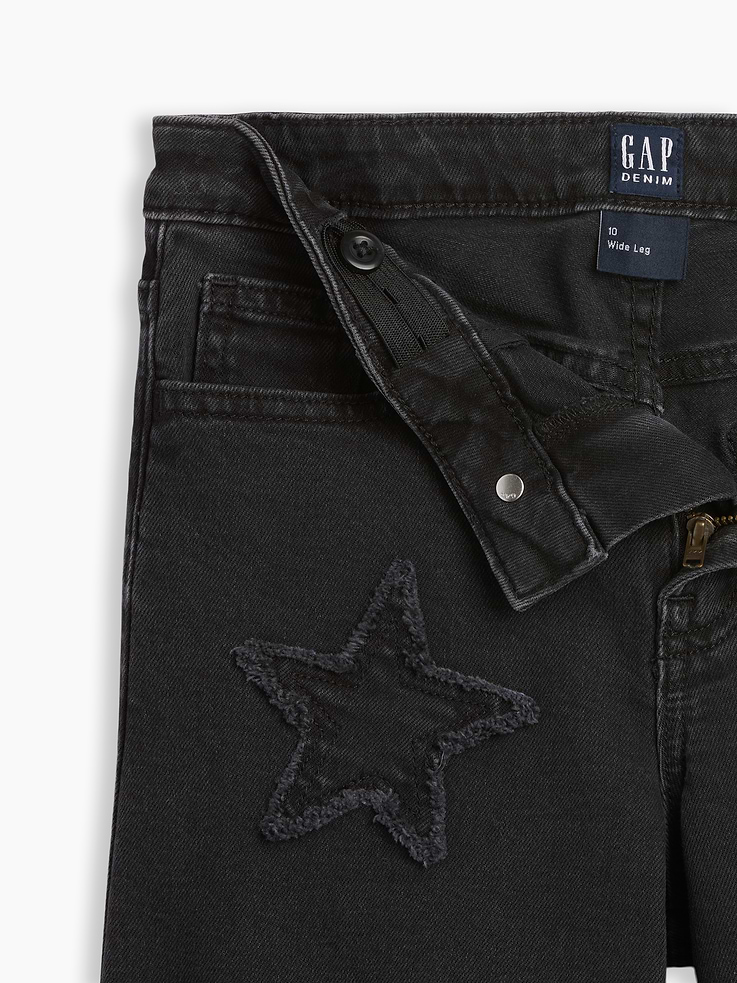 Image number 2 showing, Kids High Rise Wide-Leg Ankle Jeans