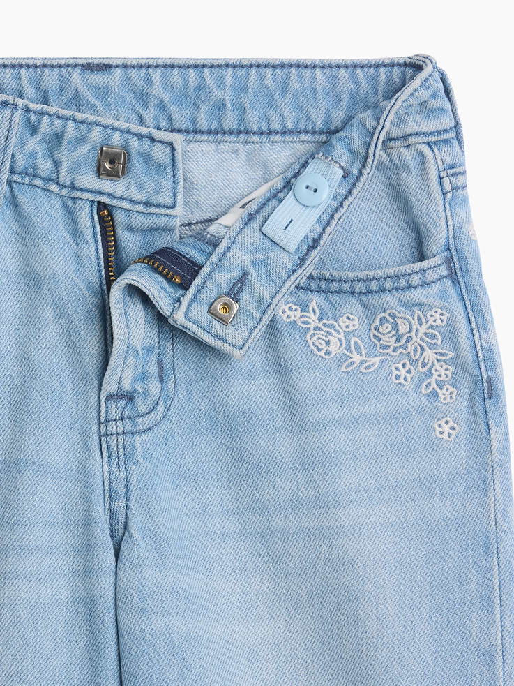 Image number 2 showing, Kids High Rise Wide-Leg Ankle Jeans