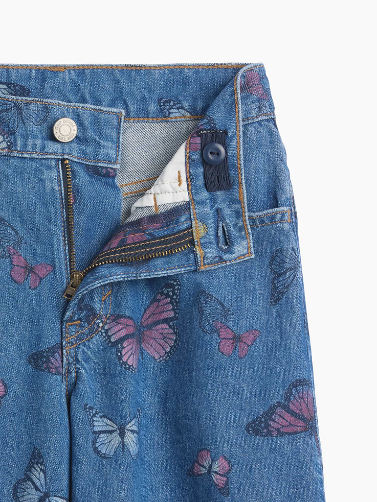 Image number 2 showing, Kids Low Rise Print Baggy Jeans