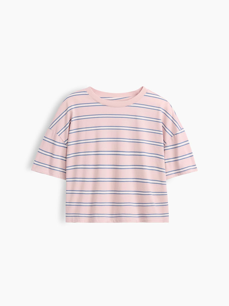 Image 2 of 4, Kids Oversized Boxy Stripe T-Shirt
