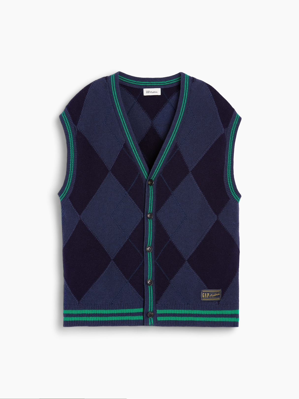 Gap × Malbon Oversized Argyle Sweater Vest | Gap
