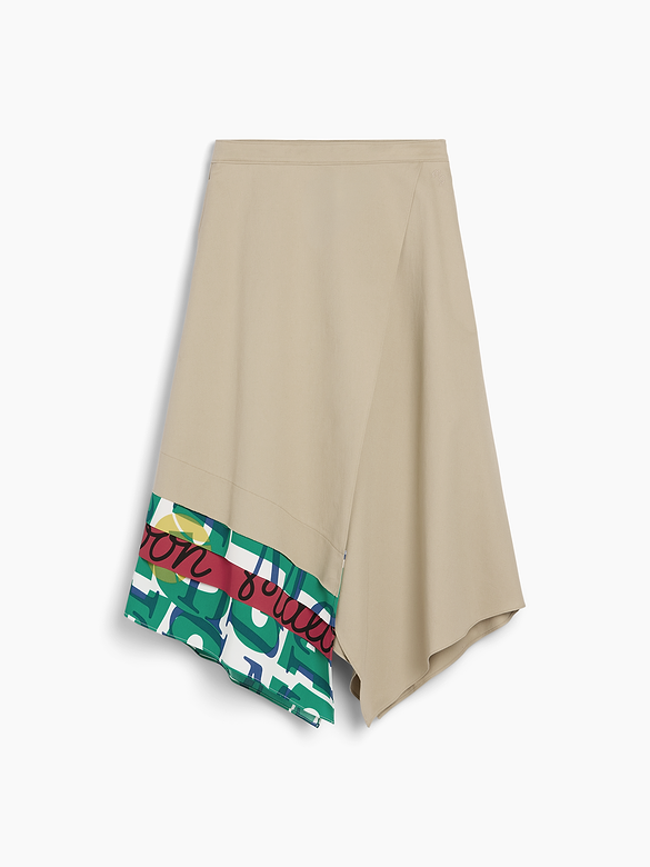 Gap × Malbon Twill Handkerchief Maxi Skirt