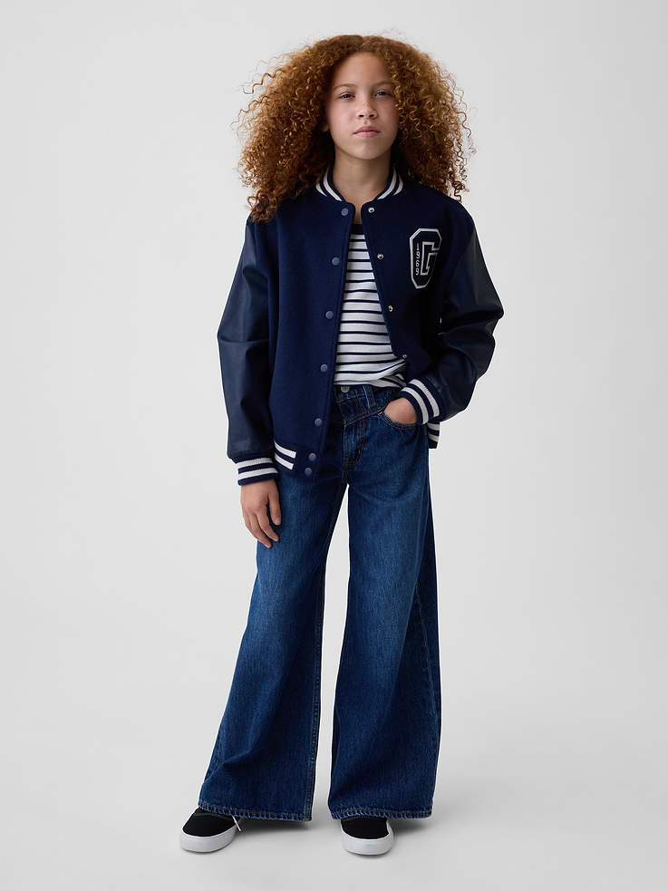 Image number 5 showing, Kids Low Rise Front Yoke Baggy Jeans