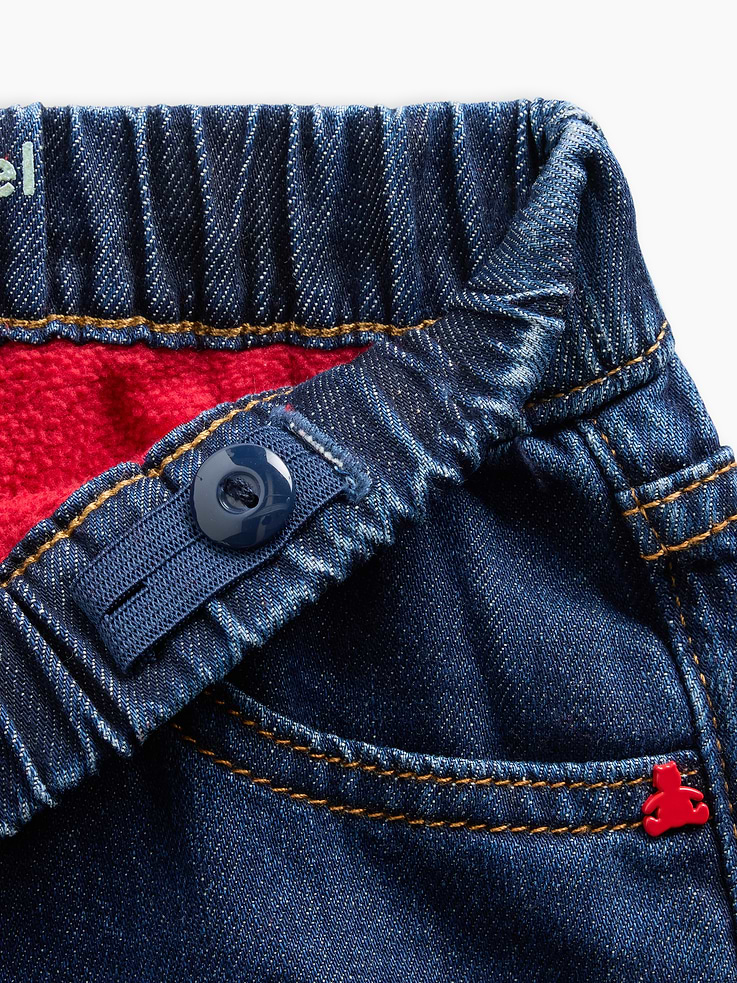 Image 4 of 4, Baby & Toddler Cozy-Lined Barrel Jeans