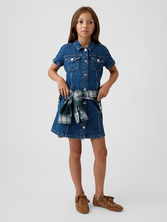 Kids Denim Shirtdress