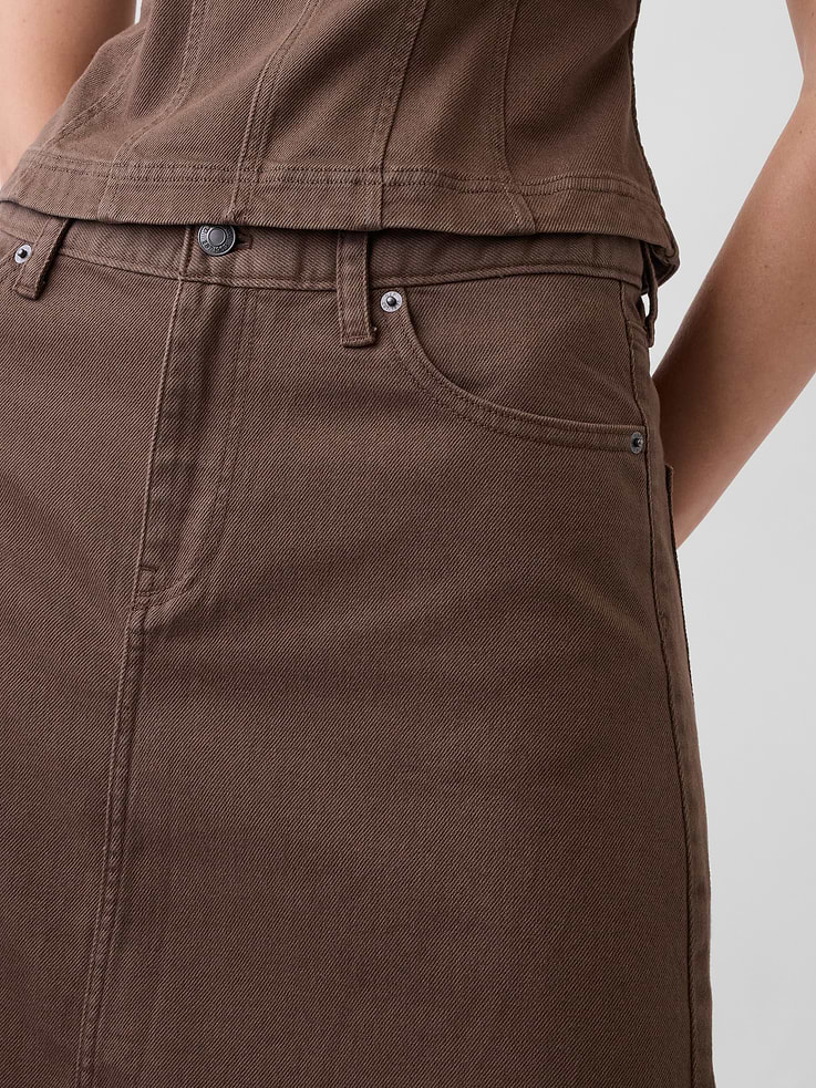 Image number 4 showing, Twill Midi Skirt