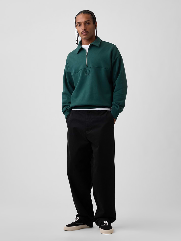 Image number 2 showing, Heavyweight Oversized Logo Half-Zip Pullover