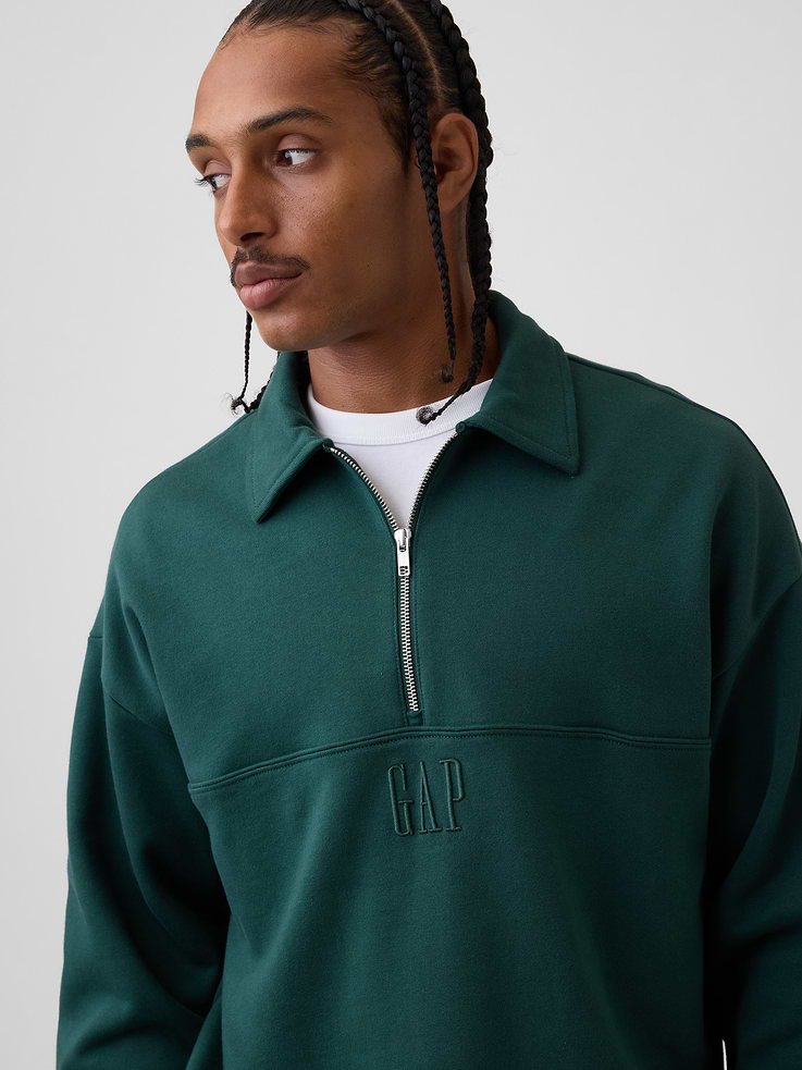 Image number 4 showing, Heavyweight Oversized Logo Half-Zip Pullover