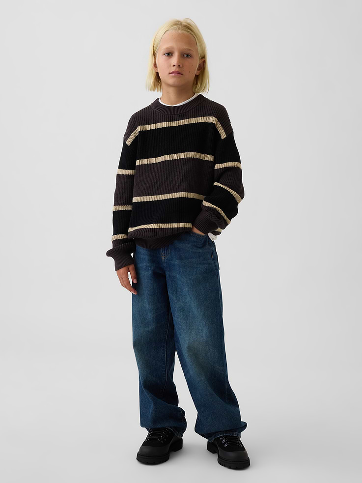 Image number 4 showing, 100% Cotton Relaxed Shaker Sweater