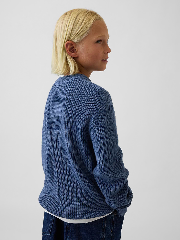 Image number 3 showing, 100% Cotton Relaxed Shaker Sweater