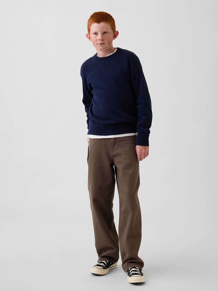 Image number 4 showing, 100% Cotton Relaxed Shaker Sweater